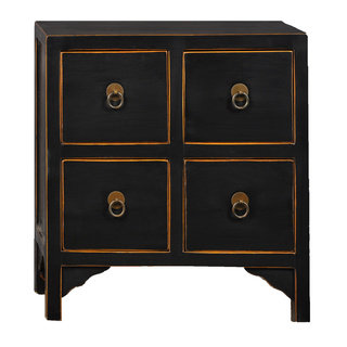 Wood 4-drawer End Table