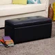 Thumbnail 3, Warehouse of Tiffany Ariel Dark Brown Faux-Leather Storage Bench. Changes active main hero.