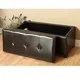 Thumbnail 6, Warehouse of Tiffany Ariel Dark Brown Faux-Leather Storage Bench. Changes active main hero.