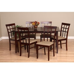 Warehouse of Tiffany Justin Seven-Piece Latte Dining Furniture Set