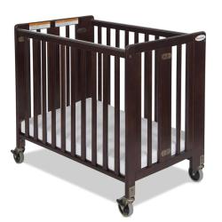 Foundations HideAway Folding Fixed-Side Full-Size Crib in Antique Cherry