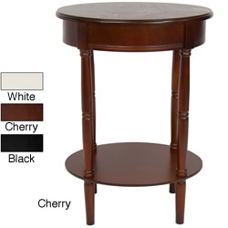 Wood 26-inch Classic Oval Lamp Table (China)