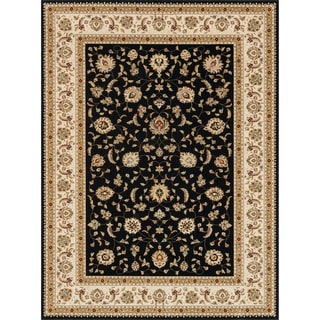 Primeval Black/ Ivory Oriental Rug (11'2 x 14'6)