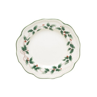 Red Vanilla Classic White Holly 8.5-inch Salad Plate (Set of 4)