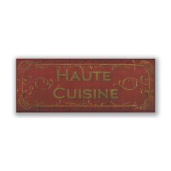 Red Haute Cuisine Plaque Rect