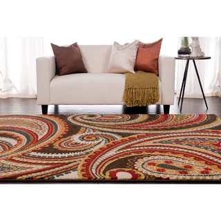 Meticulously Woven Contemporary Paisley Floral Rug (7'10 x 10'6)