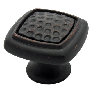 GlideRite 1.125-inch Oil Rubbed Bronze Rounded Square Dimpled Cabinet Knobs (Pack of 25)