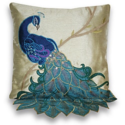 Thro by Marlo Lorenz Fancy Peacock Multicolor 16-inch Faux-silk Accent Throw Pillow