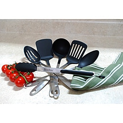 Stainless Steel Kitchen Tool Set With Nylon Serving Tips 6 Piece