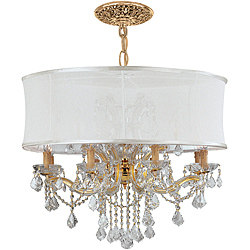 Crystorama Brentwood Collection 12-light Gold/ Crystal Chandelier