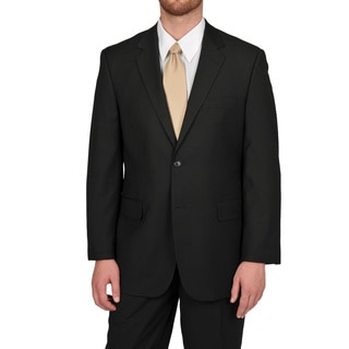 Adolfo Men's Black Stripe 2-button Suit Separate Coat