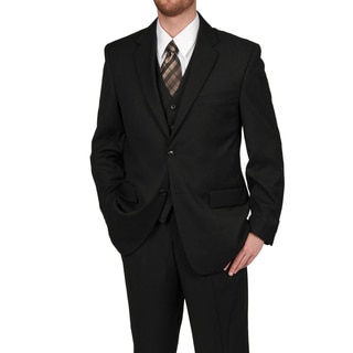 Adolfo Men's Solid Black 2-button Suit Separate Coat