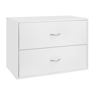 Organized Living freedomRail White 'Big O-Box' 2-Drawer Modular Cabinet