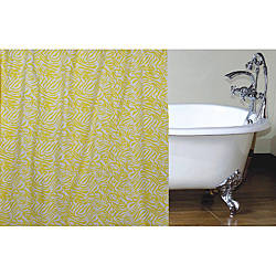 Yellow Zebra Shower Curtain
