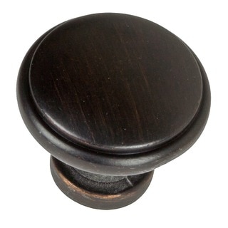 GlideRite 1.125-inch Oil Rubbed Bronze Round Ring Cabinet Knobs (Case of 25)