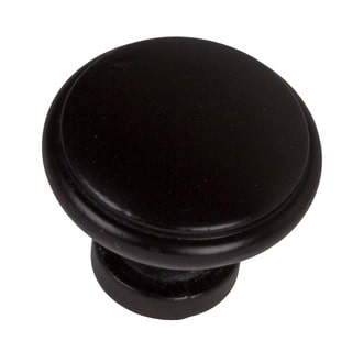 GlideRite 1.125-inch Matte Black Round Ring Cabinet Knobs (Pack of 25)