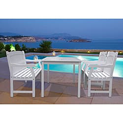 Bradley 4-piece Table/ Bench/ Arm Chair Outdoor Dining Set