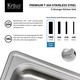 KRAUS 33 Inch Topmount 50/50 Double Bowl 18 Gauge Stainless Steel Kitchen Sink with NoiseDefend Soundproofing