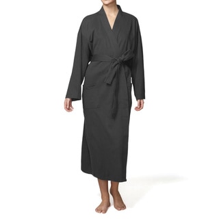 Pure Fiber 100-percent Organic-cotton Kimono-style Belted Bath Robe