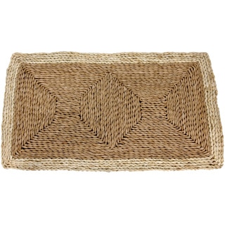 Asian Rustic Rush Grass and Maize Rug (2'7 x 1'6)