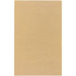 Hand-crafted Solid Beige Casual Galant Wool Rug (9'9 Square)