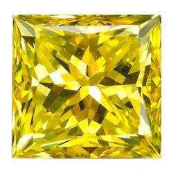 Star Legacy Pet Memorial Diamond - 2.0 CT Princess-Cut Fancy Yellow Diamond