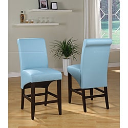 Sleigh Back Blue Counter Stool (Set of 2)