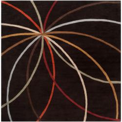 Hand-tufted Contemporary Cheeka Abstract Wool Rug (9'9 x 9'9)