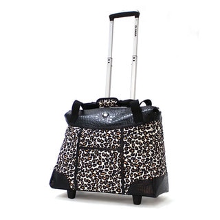 Olympia Deluxe Cheetah Women's Rolling 17-inch Laptop Tote