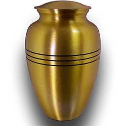 Star Legacy Medium Handcrafted Brushed-brass Pet Urn with Velvet Case