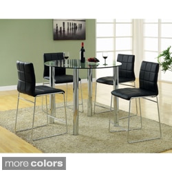 Furniture of America Donnabella 5-piece High-gloss Counter Height Dining Set