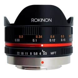 Rokinon FE75MFT-B 7.5mm F3.5 UMC Fisheye Lens for Micro Four Thirds