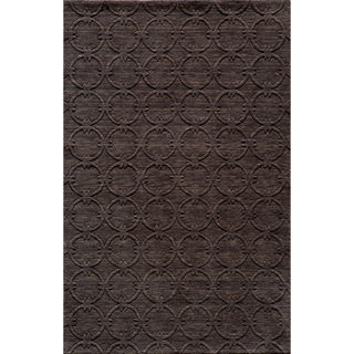 Loft Links Charcoal Hand-Loomed Wool Rug (7'6" x 9'6")