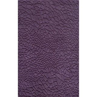 Loft Stones Purple Hand-Loomed Wool Rug (2' x 3')