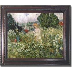 Vincent Van Gogh 'Mademoiselle Gachet in her Garden' Framed Canvas Art