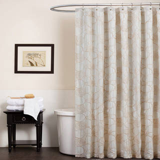 Lush Decor Circle Charm Beige Shower Curtain
