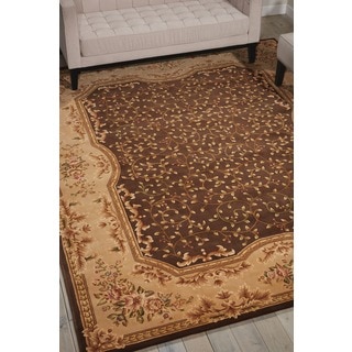 Nourison Hand-tufted Chateau Provence Brown Rug (7'9 x 9'9)
