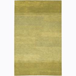 Artist's Loom Hand-tufted Contemporary Stripes Wool Rug (5'x7'6)