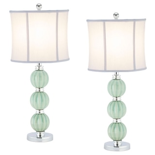 Safavieh Lighting 25-inch Jade Inspired Globes Table Lamps (Set of 2)