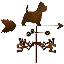 Handmade Westie Terrier Dog Copper Weathervane