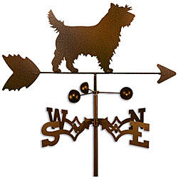 Handmade Cairn Terrier Dog Copper Weathervane