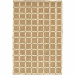 Artist's Loom Hand-woven Contemporary Geometric Natural Eco-friendly Jute Rug (5'x7'6)