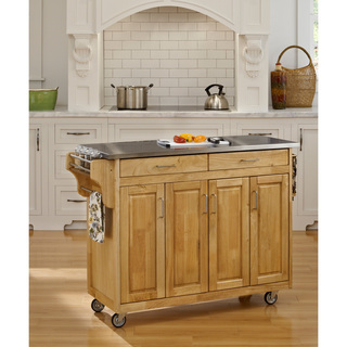Home Styles Create-a-Cart Natural Finish Stainless Top