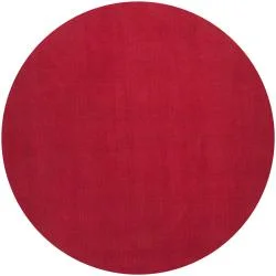 Hand-crafted Red Solid Casual Vaga Wool Rug (9'9 Round)