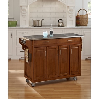 Home Styles Create-a-Cart Cottage Oak Finish Stainless Top