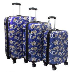Tropical Flower 3-piece Lightweight Hardside Spinner Luggage Set