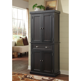 Home Styles Nantucket Black Distressed Finish Pantry