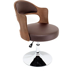 Walnut Wood Accent Leisure Chair
