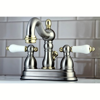 Victorian High Spout Satin Nickel/ Polished Brass Bathroom Faucet (4 options available)