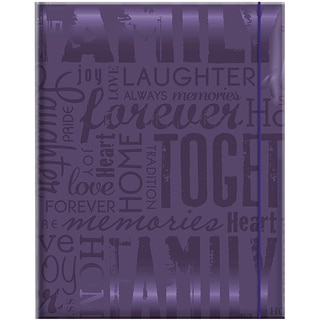 Embossed Gloss 'Family' Expressions Purple Photo Album (Holds 100 photos)